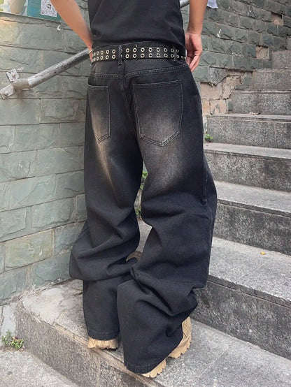 Vintage Men y2k Stretchy Baggy Denim Jeans